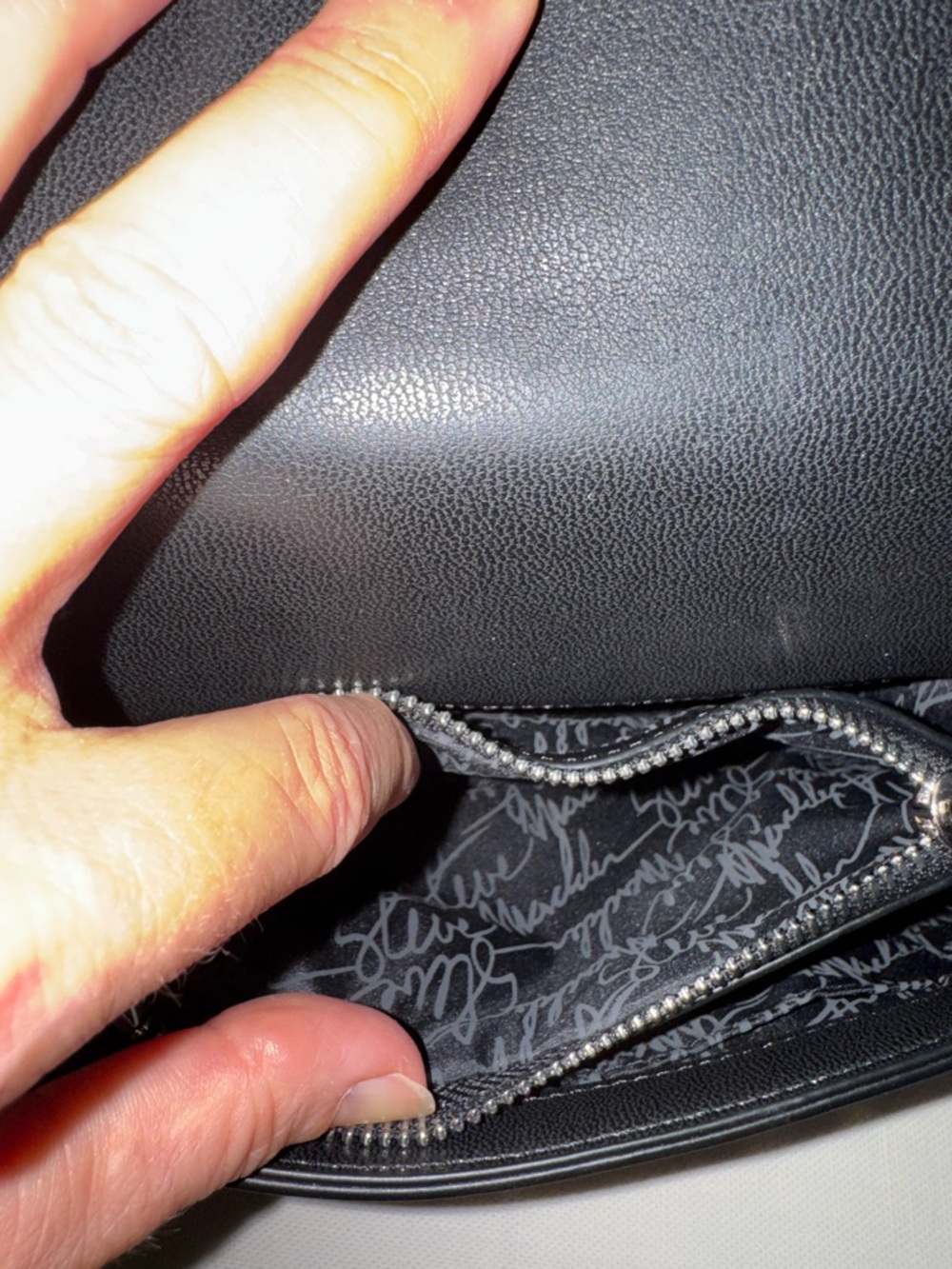 Steve Madden Black Mini Top-Handle Bag with Crystal Logo - Picture 8 of 10